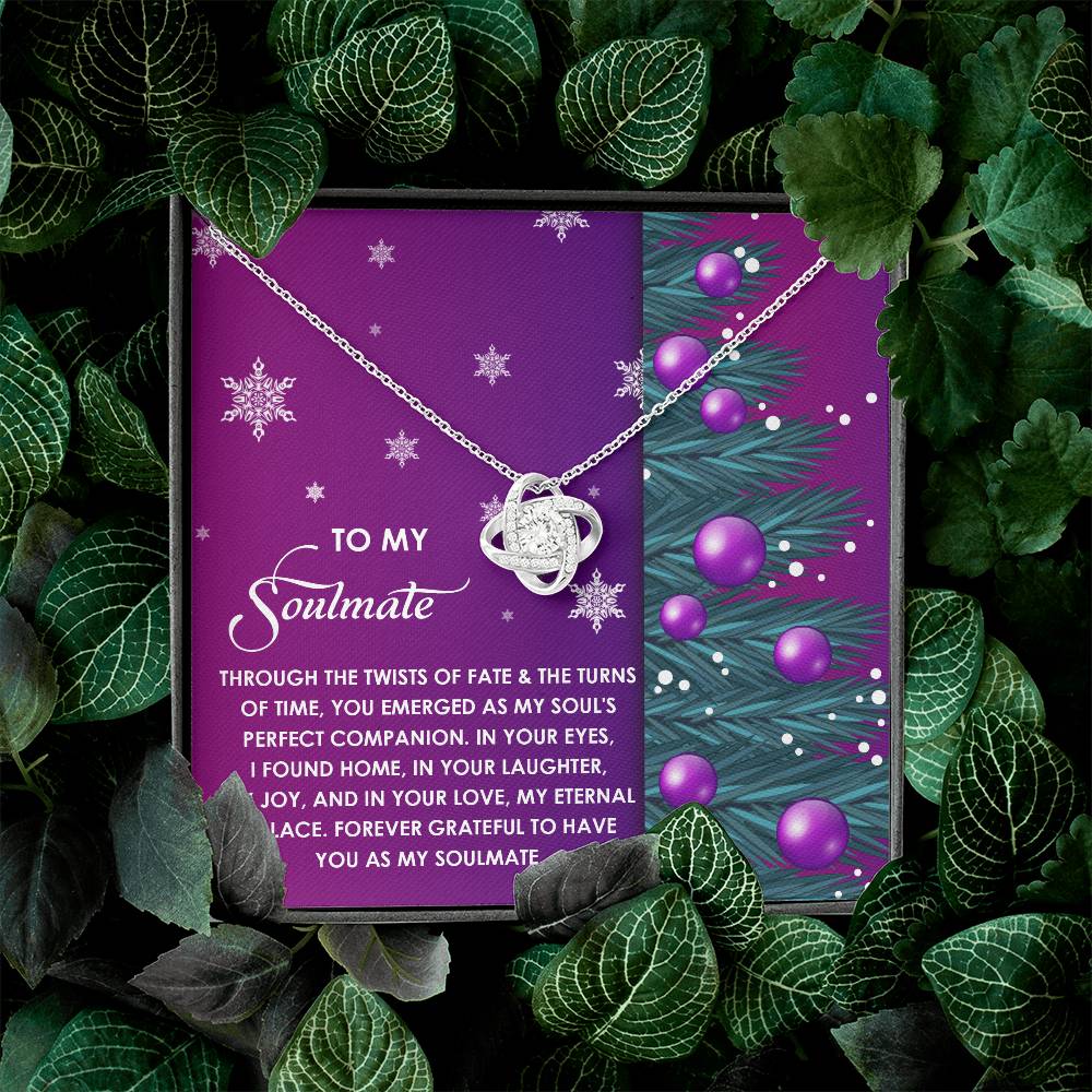 To My Soulmate Necklace, Christmas Gift For Wives, Christmas Present For Girlfriend, My Soulmate Gifts For Her