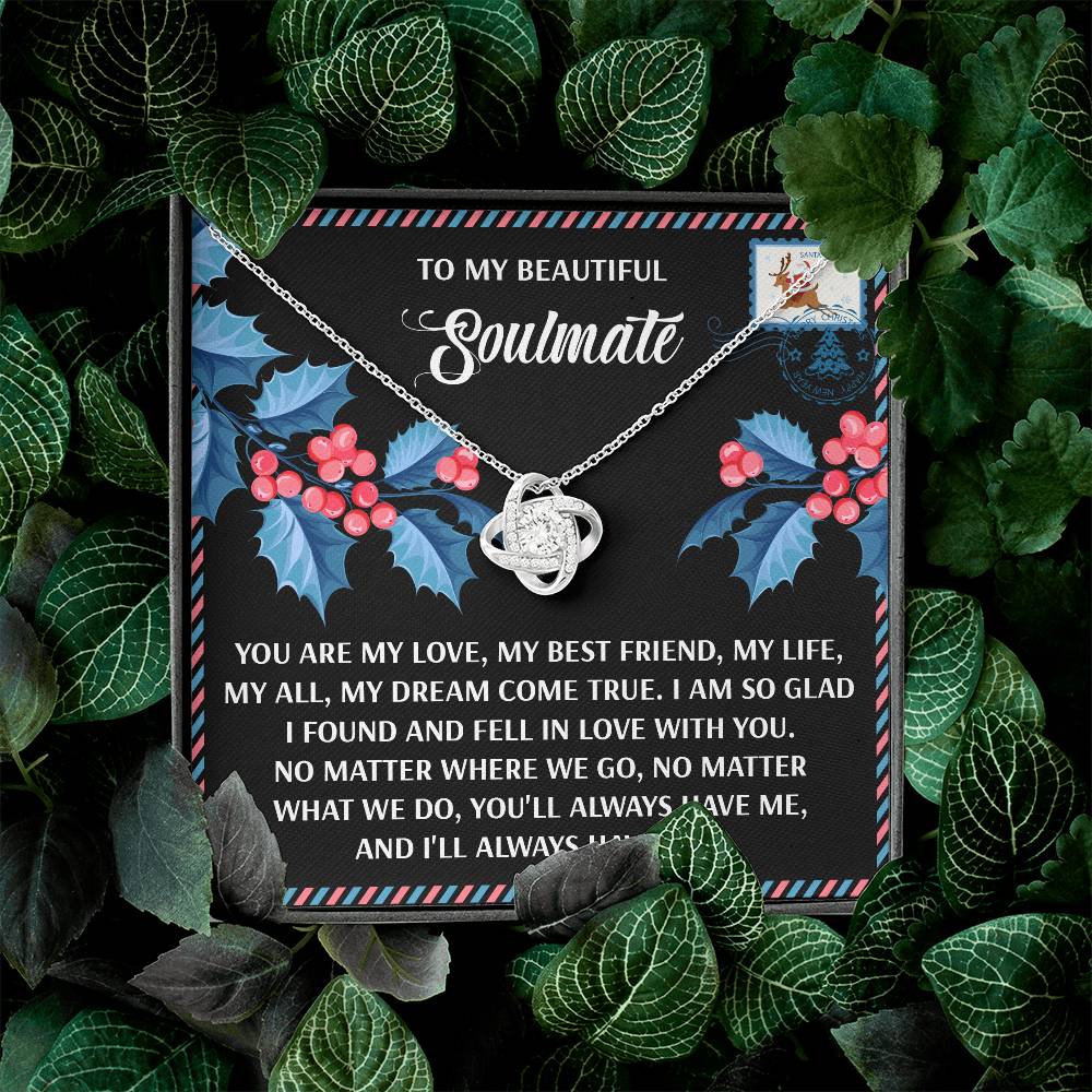 To My Beautiful Soulmate Necklace, Christmas Presents For Women, Christmas Gifts Ideas For Wife, Gifts For Her For Christmas