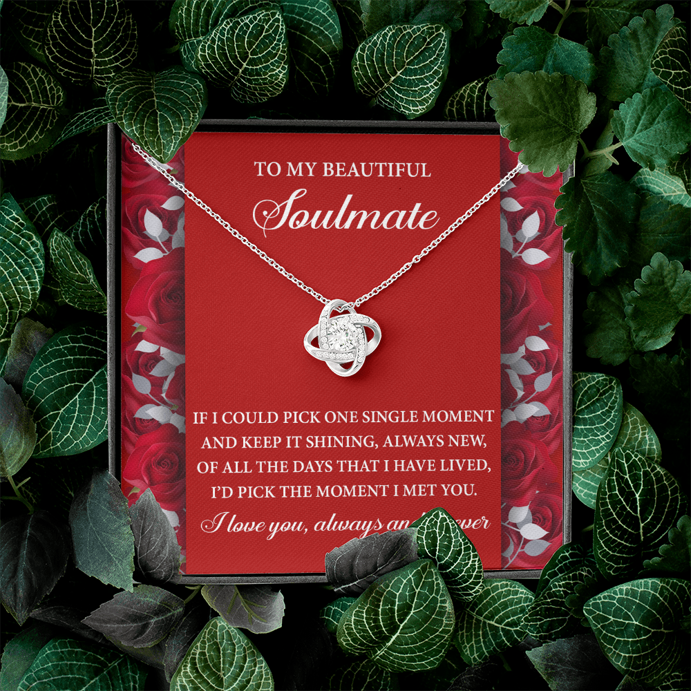 To My Beautiful Soulmate Necklace, Valentine Gifts For Girlfriend, To My Soulmate Necklace For Women, Valentine Necklaces For Women