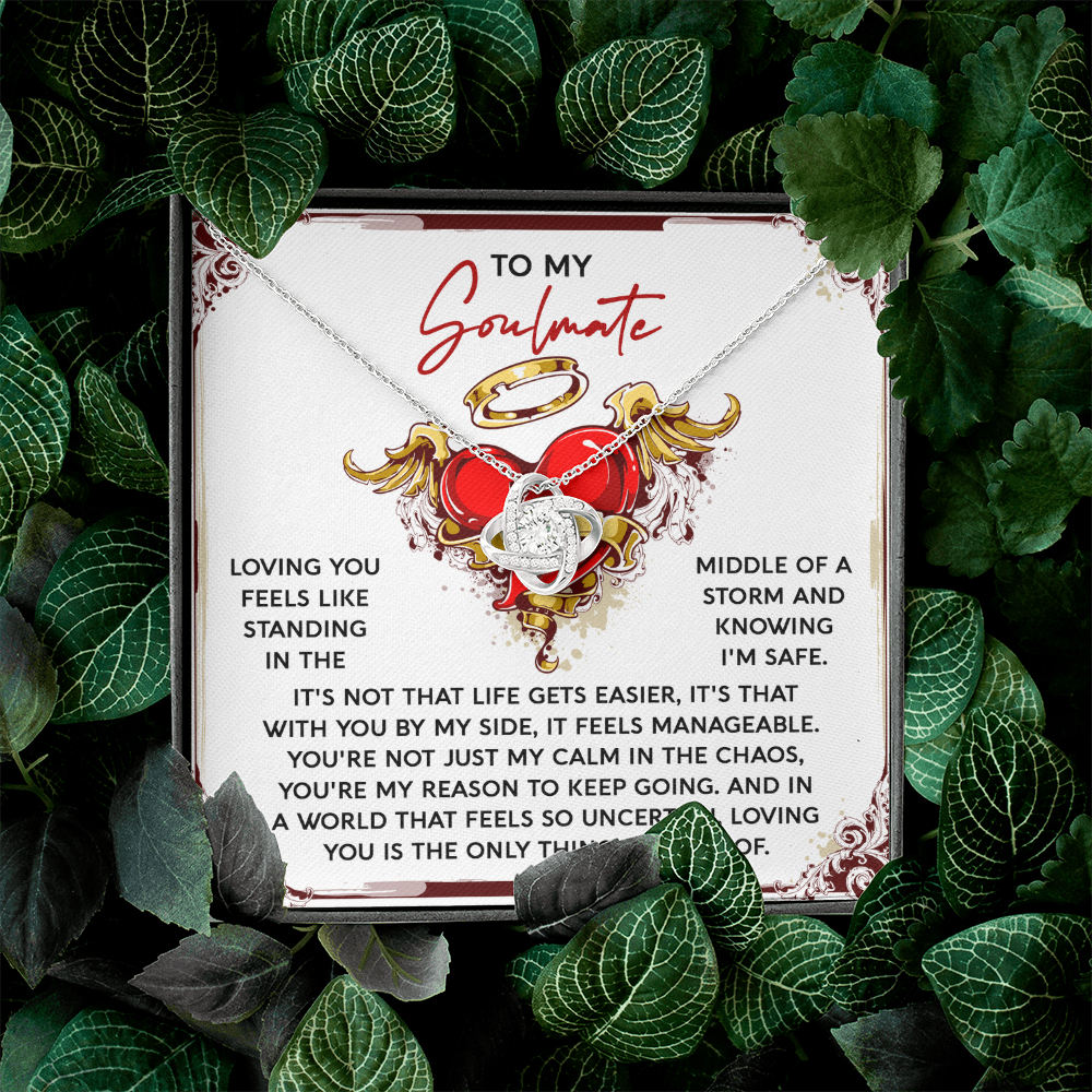To My Soulmate Necklace, Valentine's Day Gifts, Romantic Valentine's Day Gift, Valentine Card For Wife Romantic, Valentine's Necklace For Her