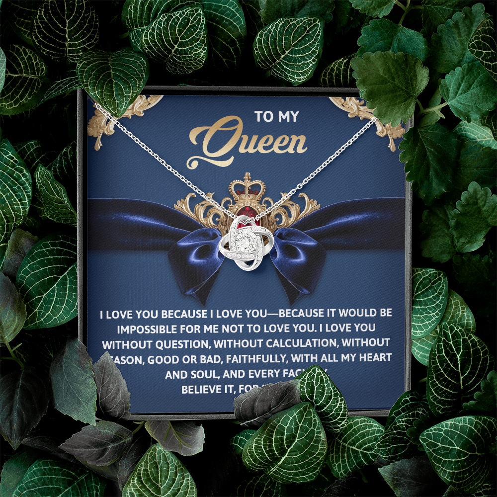 To My Queen Necklace, Valentine Jewelry For Women, Valentine Gift For Wife, Great Valentine Gifts For Her, Valentine Gift For Wife From Husband