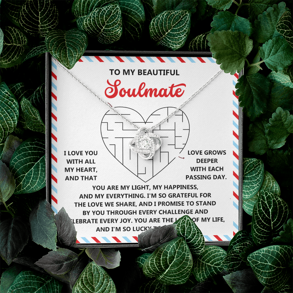 To My Beautiful Soulmate Necklace, Valentine Gift For Wife From Husband, Valentine Day For Wife, Valentine Presents For Women, Valentine's For Her