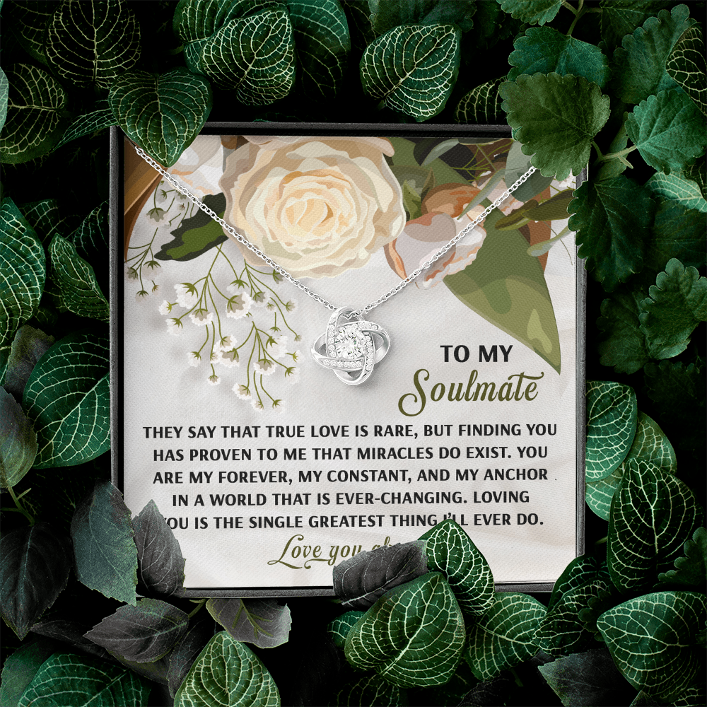 To My Soulmate Necklace, Best Presents For Girlfriend, Valentine Gifts For Wife, Mother's Day Gift For My Girlfriend, Best Gifts For My Girlfriend