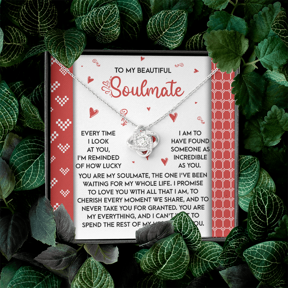 To My Beautiful Soulmate Necklace, Valentines Gifts For Girlfriend, To My Soulmate Necklace For Women Funny, Special Gifts For Girlfriend