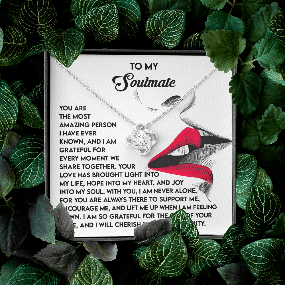 To My Soulmate Necklace, Valentine's Necklace For Her, Valentine Gifts For Husbands From Wife, Gifts For Soulmate, Valentine's Day Gifts For Women