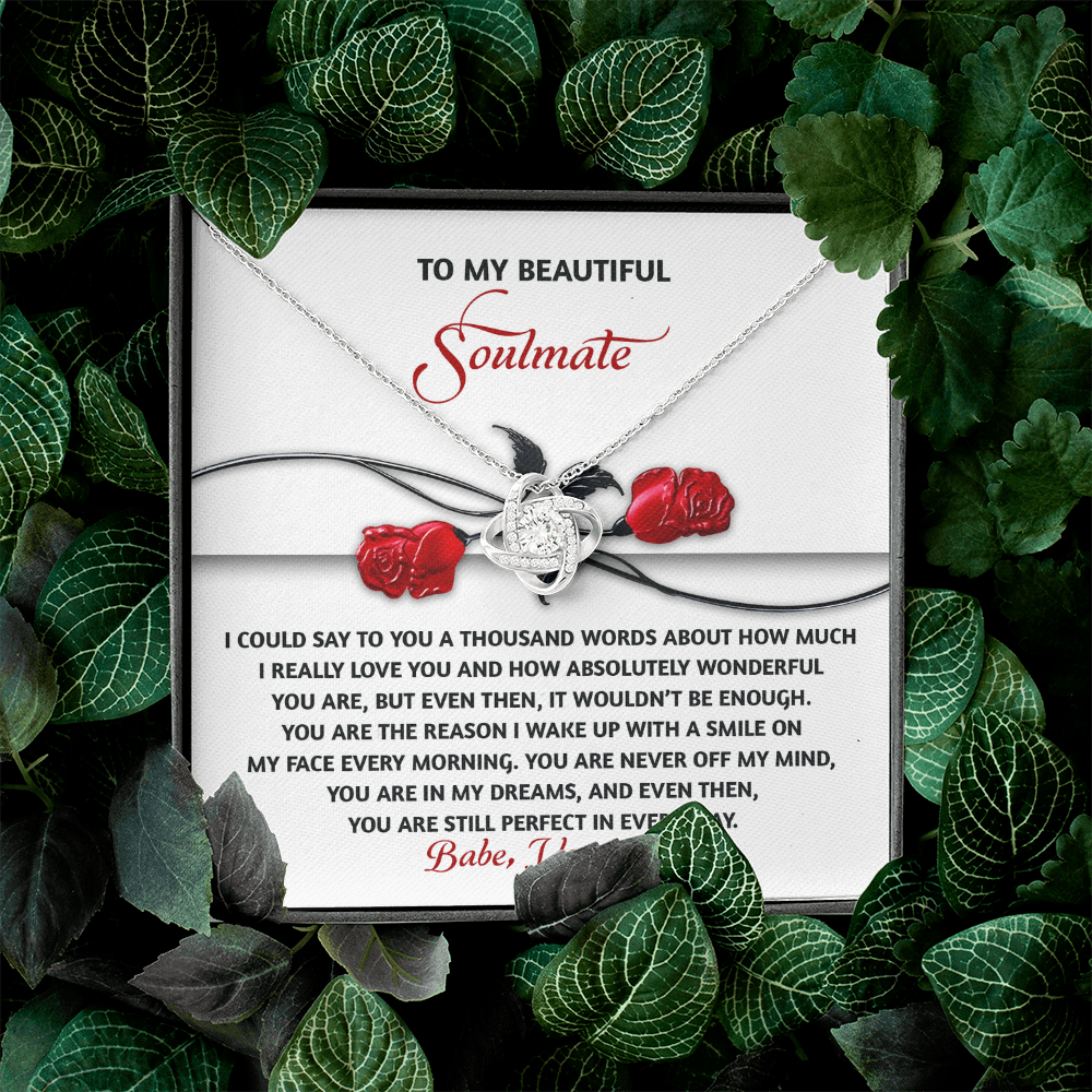 To My Beautiful Soulmate Necklace, Girlfriend Birthday Gifts For Women, Valentine Jewelry For Women, Best Girlfriend Gifts For Women