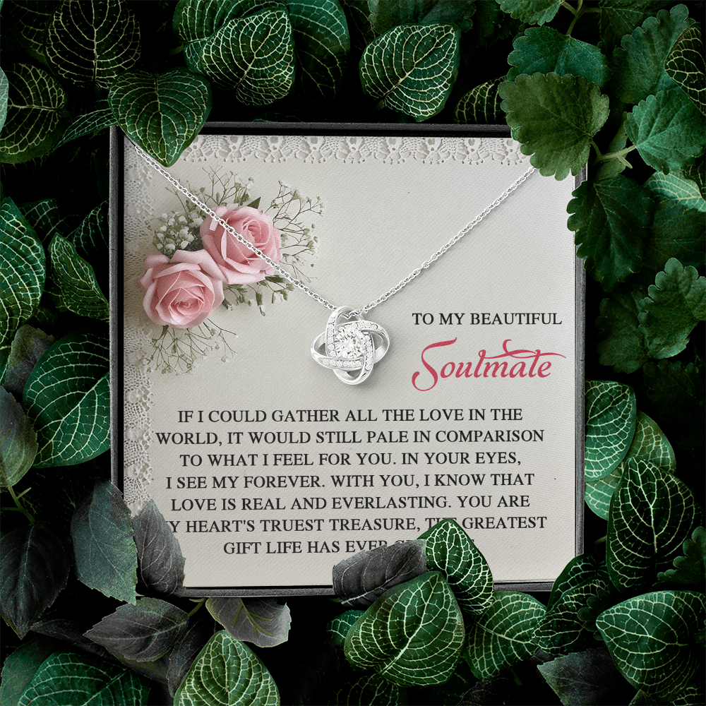 To My Beautiful Soulmate Necklace, My Soulmate Gifts For Her, Valentine's Gifts For Women, Valentine's Gifts For Wife, Valentine Gift For My Wife