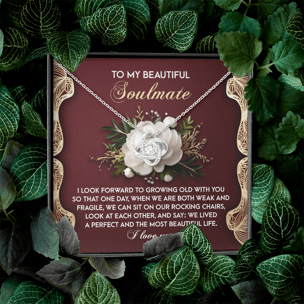 To My Beautiful Soulmate Necklace, Best Valentine Gift For Wife, Valentine For Her Gift, Soulmate Necklace For Women, Valentine's Day Gifts For Women