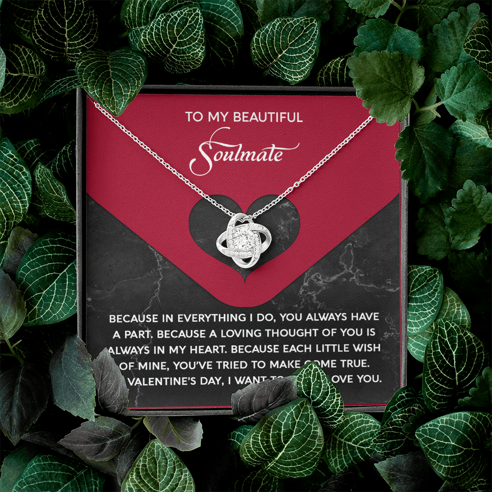 To My Beautiful Soulmate Necklace, Unique Valentine Gifts For Her, Valentine Birthday Gifts, My Soulmate Gifts For Her, Valentine Jewelry For Women