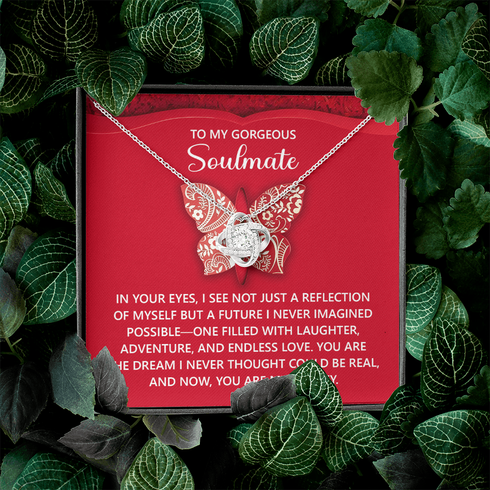 To My Gorgeous Soulmate Necklace, Valentine's Necklace For Her, Women's Valentine's Day Gifts, Valentine For Her Gift, Necklace For Valentine's Day