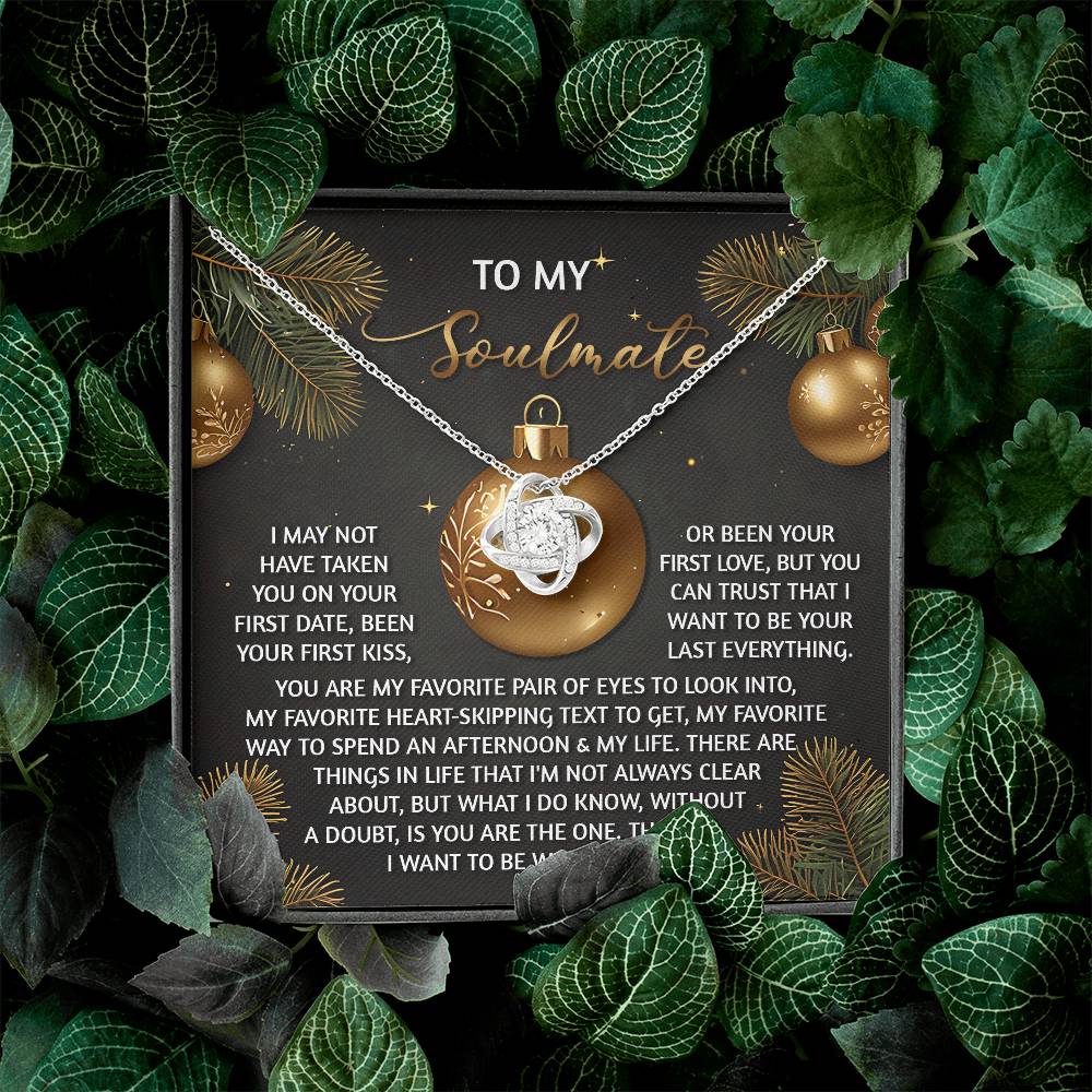 To My Soulmate Necklace, Wife Christmas Gift, Best Christmas Gifts For My Wife, Funny Christmas Gift For Wife