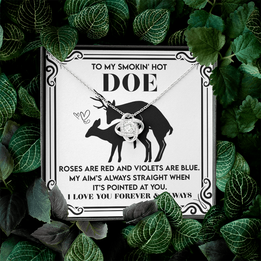 To My Smokin' Hot Doe Necklace, Soulmate Gifts For Her, Valentine's Gift For Wife, Naughty Valentine's Gifts For Wife, Valentine Gift Ideas For Her