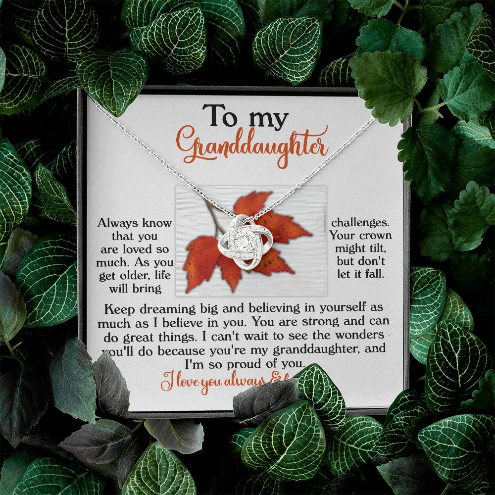 To My Granddaughter Necklace, Gifts Valentines Day For Granddaughter, Grandmother Granddaughter Necklace, Papa Necklace For Granddaughter
