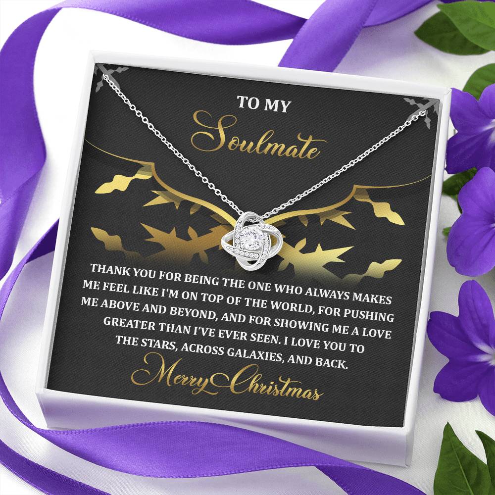 To My Soulmate Necklace, Christmas Gifts For Girlfriend, Christmas Presents For Wife, Soulmate Necklace For Women