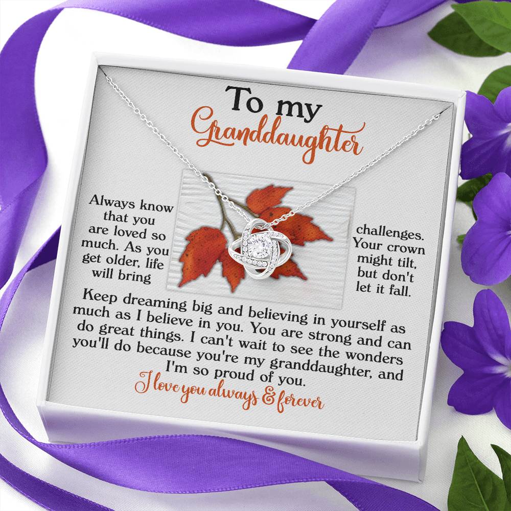 To My Granddaughter Necklace, Gifts Valentines Day For Granddaughter, Grandmother Granddaughter Necklace, Papa Necklace For Granddaughter