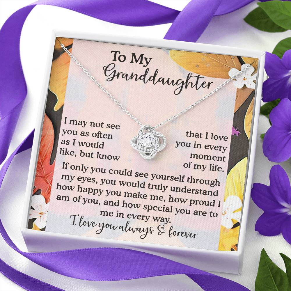 To My Granddaughter Necklace, Necklaces For Granddaughters, Granddaughter Valentine Gift, Gifts For 18 Year Old Granddaughter, Granddaughter From Grandpa