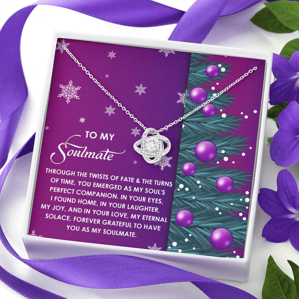 To My Soulmate Necklace, Christmas Gift For Wives, Christmas Present For Girlfriend, My Soulmate Gifts For Her