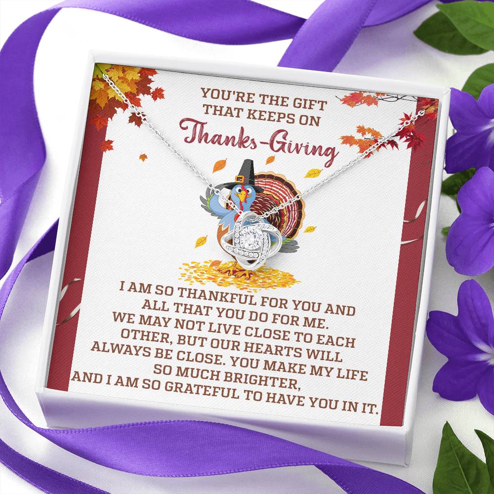 Thanksgiving Love Knot Necklace – A Timeless Jewelry Gift For Women, Mothers, And Soulmates To Show Appreciation And Cherish The Special Connection You Share