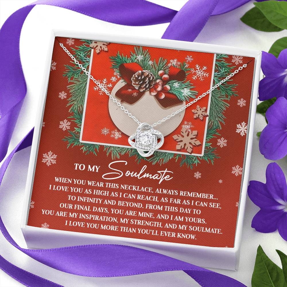 To My Soulmate Necklace, Christmas Gifts For Your Wife, Gifts For My Girlfriend For Christmas, Wife Christmas Gift Ideas
