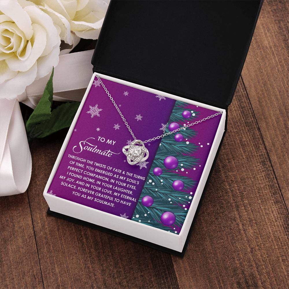 To My Soulmate Necklace, Christmas Gift For Wives, Christmas Present For Girlfriend, My Soulmate Gifts For Her