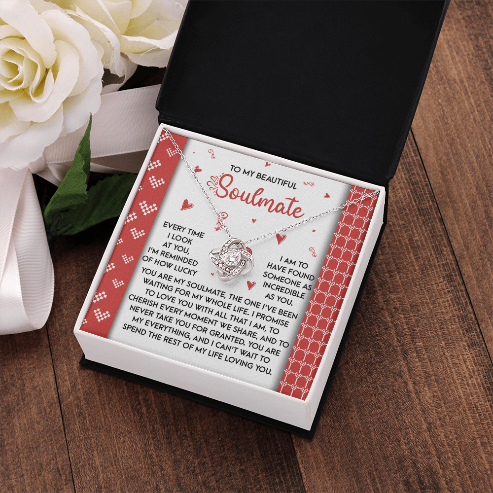 To My Beautiful Soulmate Necklace, Valentines Gifts For Girlfriend, To My Soulmate Necklace For Women Funny, Special Gifts For Girlfriend