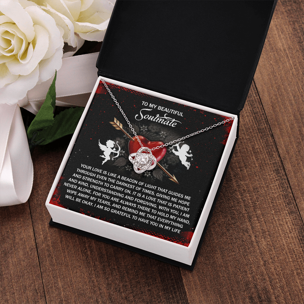 To My Beautiful Soulmate Necklace, Valentine Gifts For Her, Valentine's Day For Her, Valentine's Day Gift Wife, Valentine's Gift For Wife