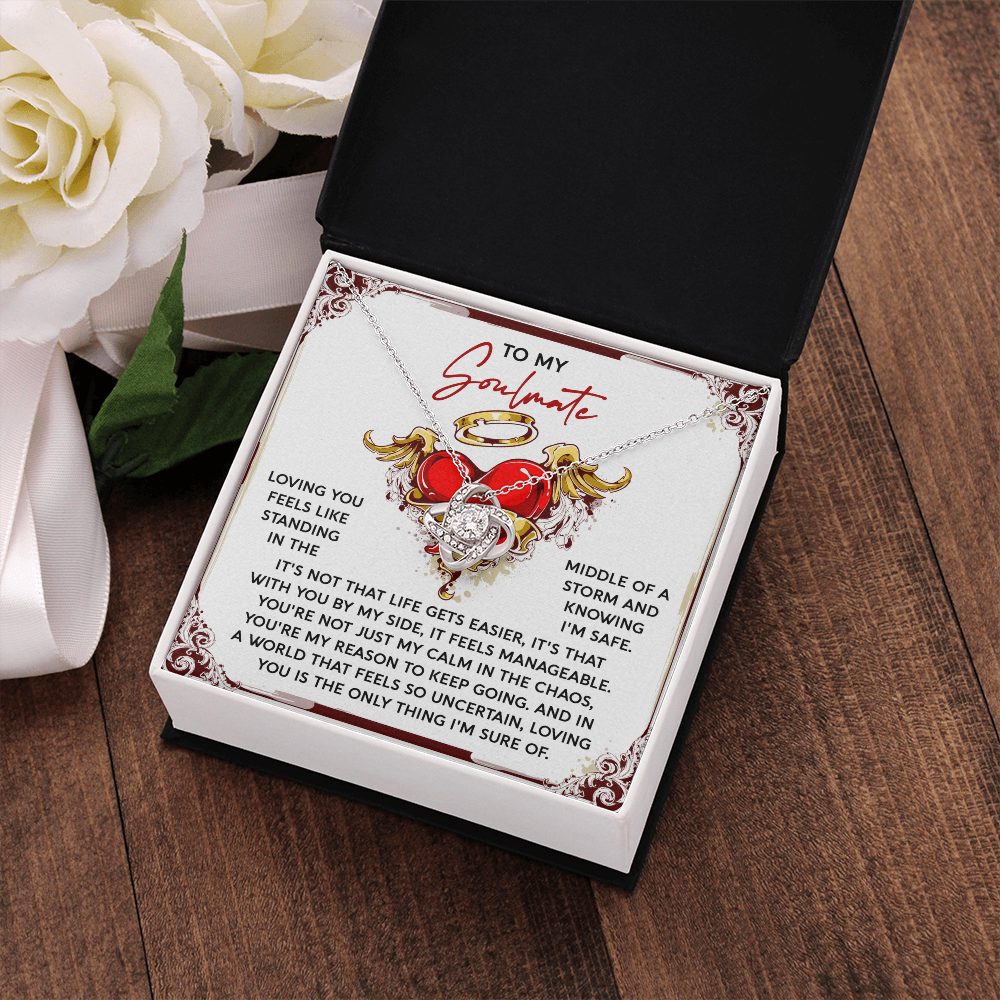 To My Soulmate Necklace, Valentine's Day Gifts, Romantic Valentine's Day Gift, Valentine Card For Wife Romantic, Valentine's Necklace For Her