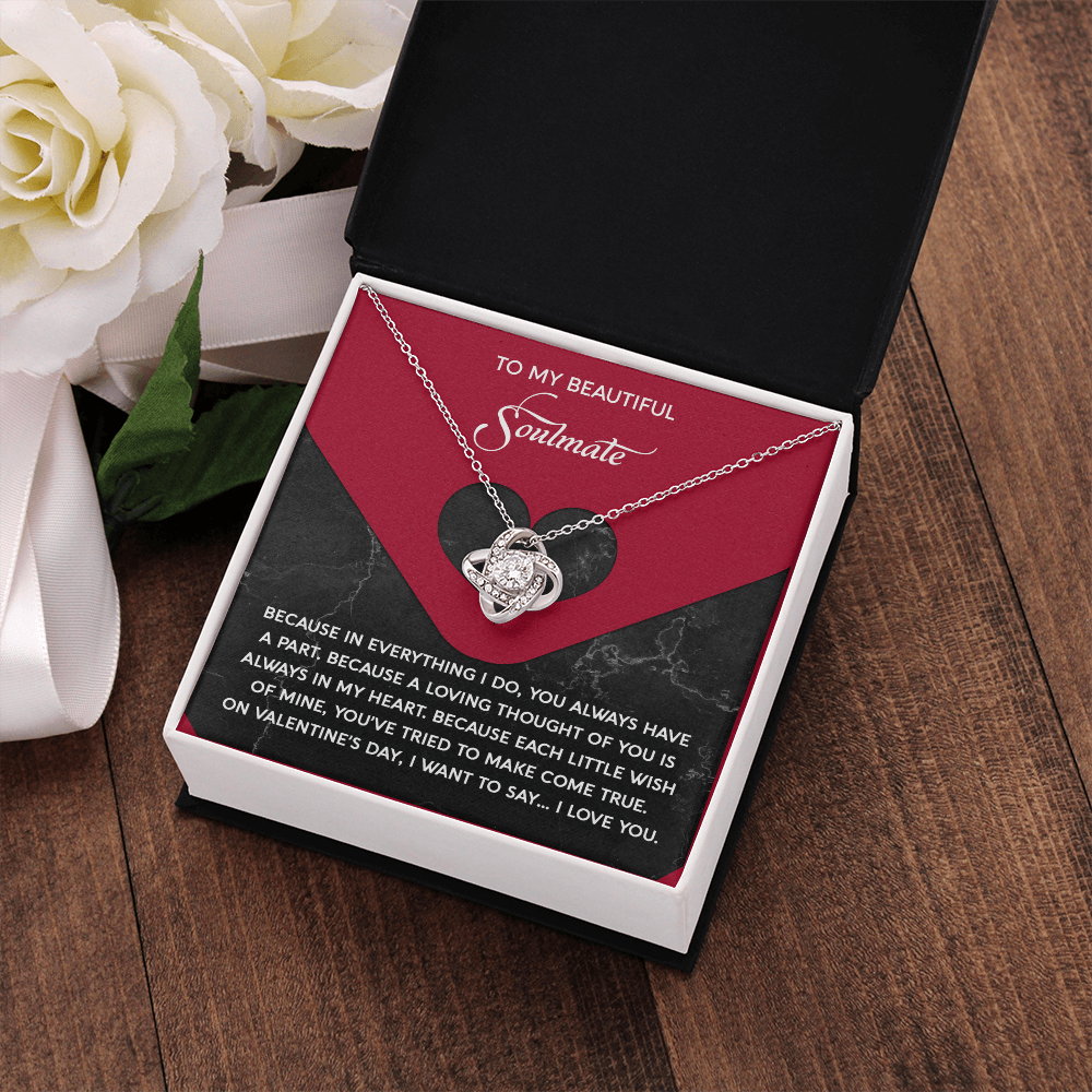 To My Beautiful Soulmate Necklace, Unique Valentine Gifts For Her, Valentine Birthday Gifts, My Soulmate Gifts For Her, Valentine Jewelry For Women
