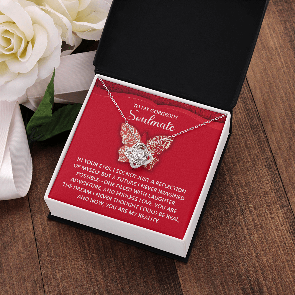 To My Gorgeous Soulmate Necklace, Valentine's Necklace For Her, Women's Valentine's Day Gifts, Valentine For Her Gift, Necklace For Valentine's Day