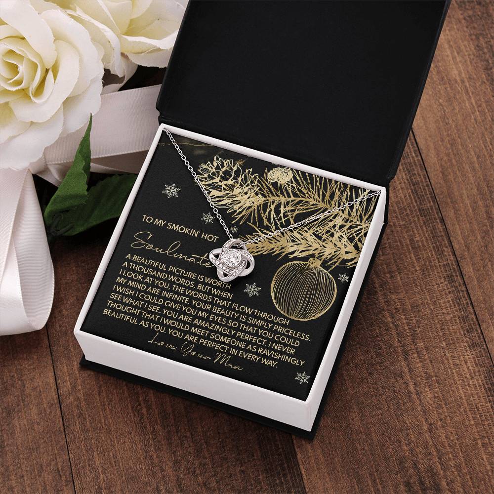 To My Smokin's Hot Soulmate Necklace, Christmas Gift For Wife Ideas, Christmas Jewelry For Women, My Soulmate Gifts For Her