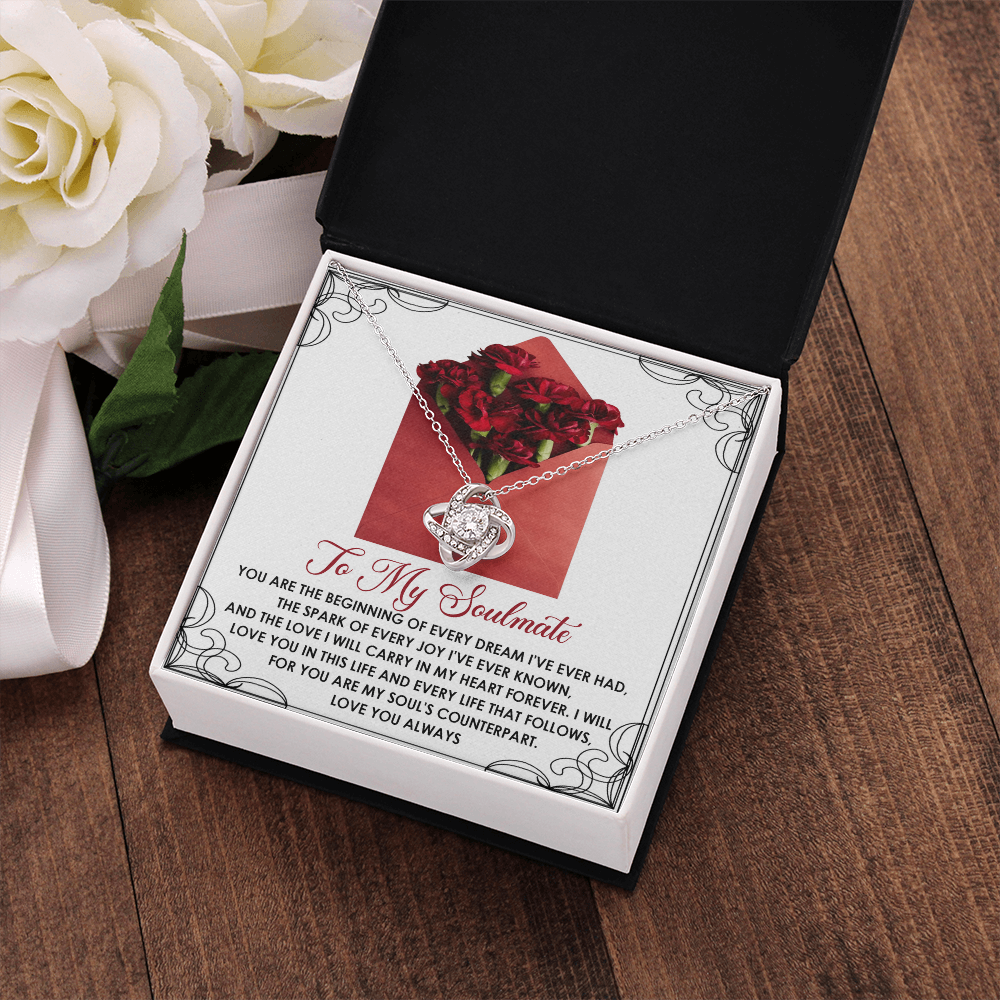 To My Soulmate Necklace, Mothers Day Gifts For My Girlfriend, Valentine Gifts For Women, Valentine's Day Gift Wife, Girlfriend Necklace For Women
