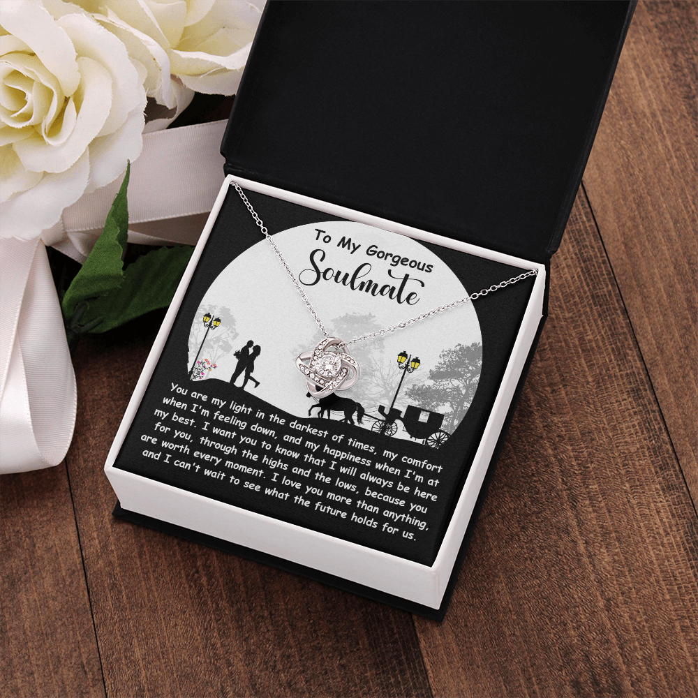 To My Gorgeous Soulmate Necklace, Necklace For Your Girlfriend, Valentine's Day Gifts For Women, Valentines Day Necklace For Girlfriend