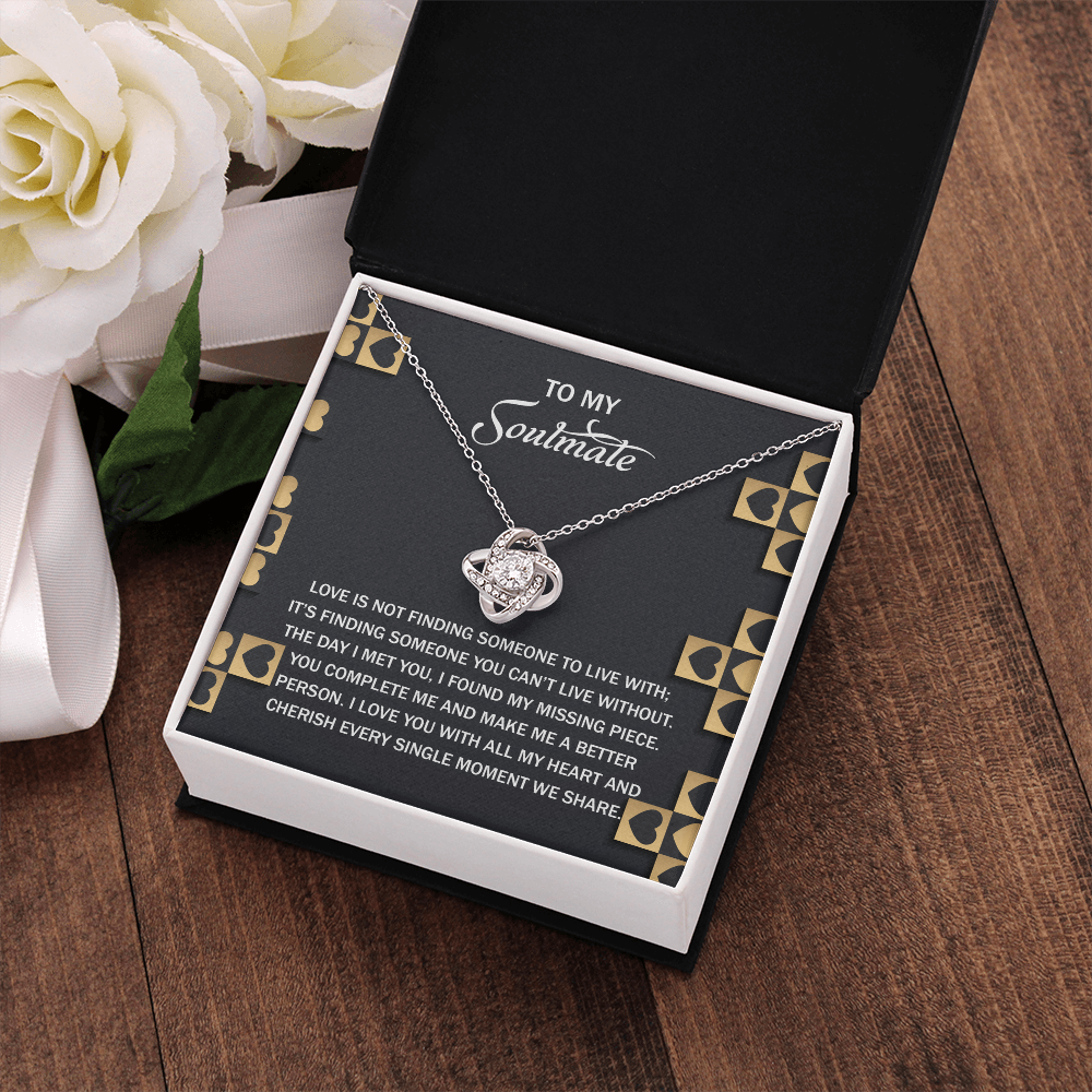 To My Soulmate Necklace, Valentine Gift For Wife, Valentine Card For Wife Romantic, My Soulmate Gifts For Her, Valentine's Gifts For Wife