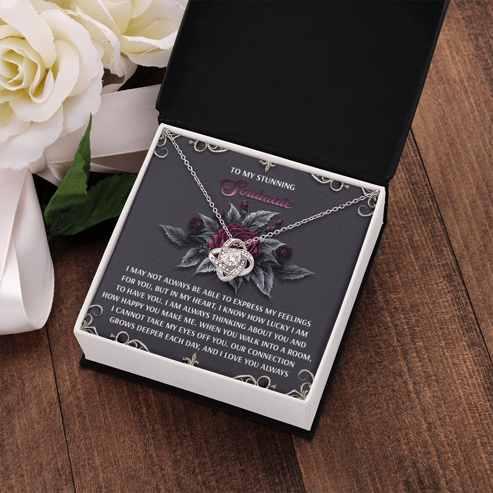 To My Stunning Soulmate Necklace, Cute Necklace For Girlfriend, Soulmate Gifts For Women, Valentine Presents For Womenromantic Stuff For Girlfriend
