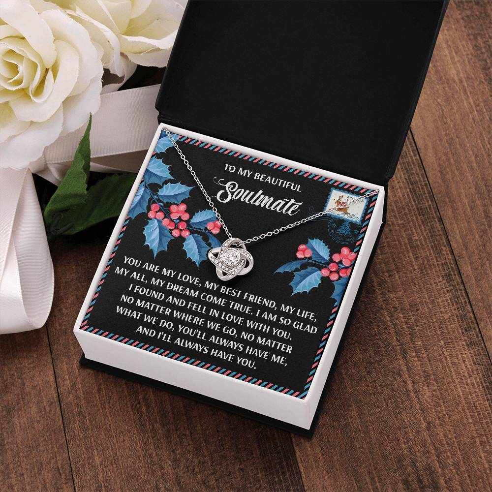 To My Beautiful Soulmate Necklace, Christmas Presents For Women, Christmas Gifts Ideas For Wife, Gifts For Her For Christmas
