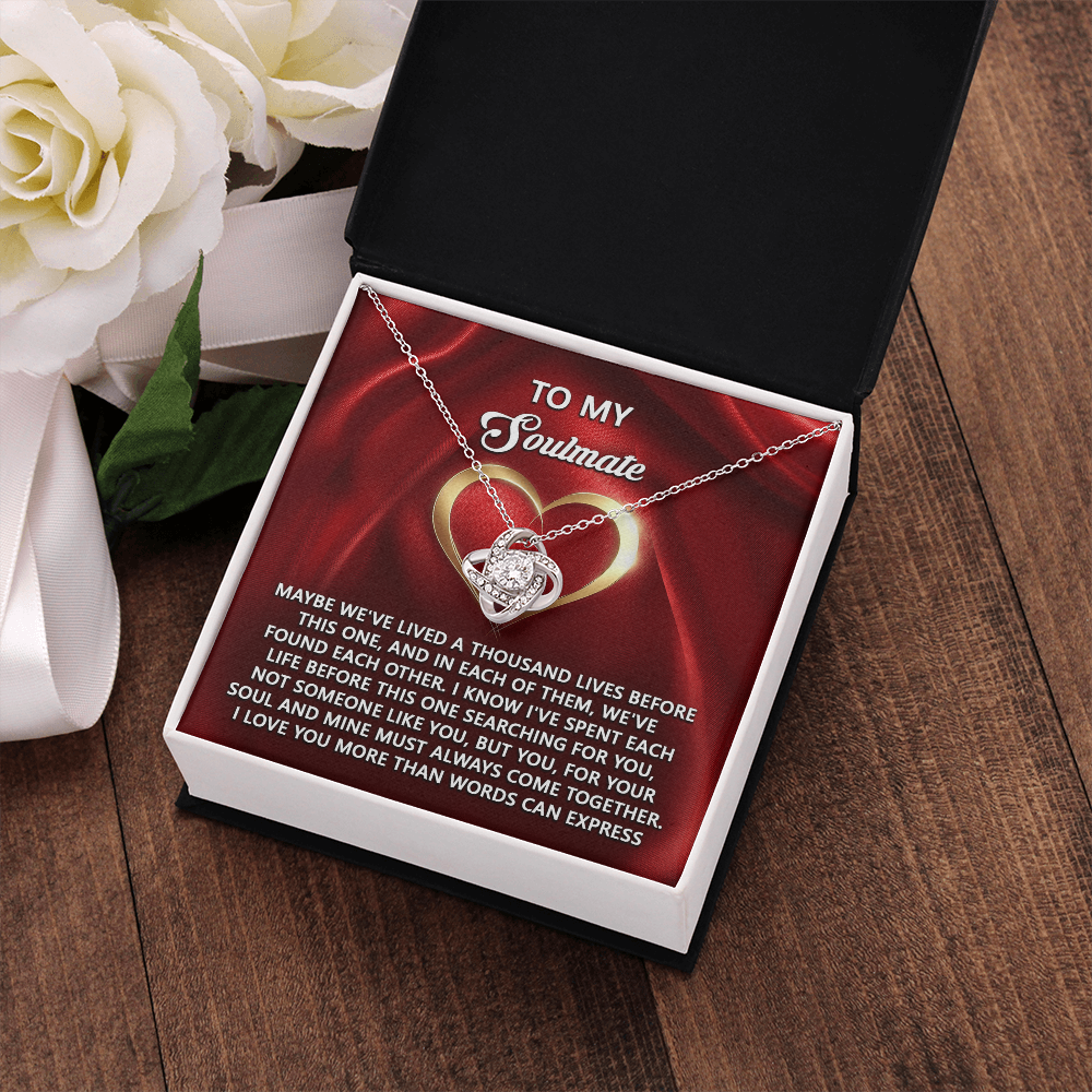 To My Soulmate Necklace, Valentine Gift For Wife From Husband, Gifts For Wife From Husband Unique Christmas, Unique Valentine Gifts For Her