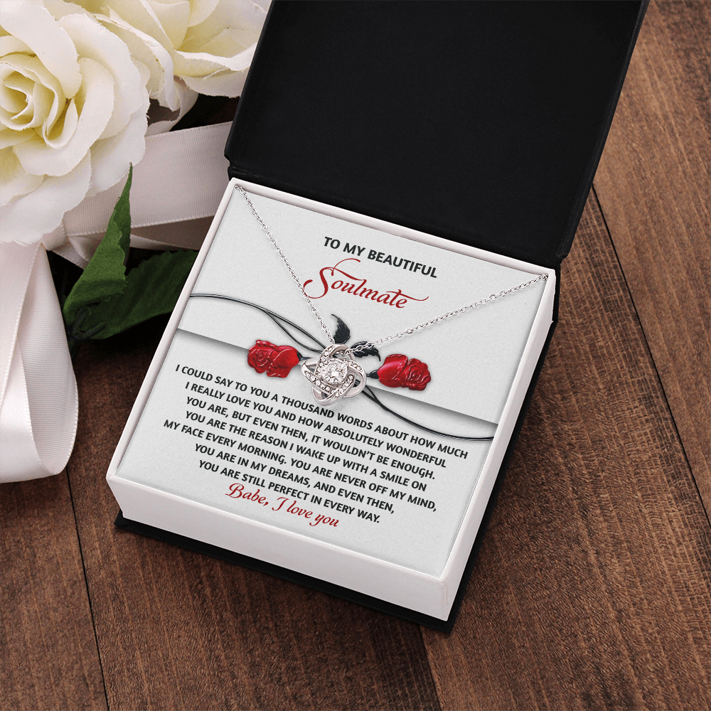 To My Beautiful Soulmate Necklace, Girlfriend Birthday Gifts For Women, Valentine Jewelry For Women, Best Girlfriend Gifts For Women