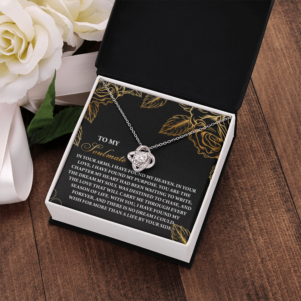 To My Soulmate Necklace, Gifts For Women Girlfriend, Valentine's Necklace For Her, Great Valentine Gifts For Her, Heart Necklace For Girlfriend