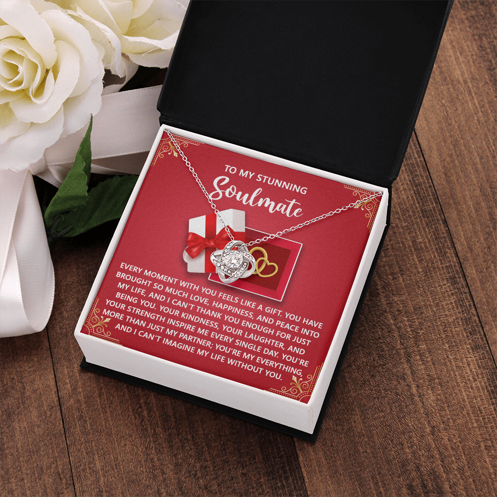 To My Stunning Soulmate Necklace, Gifts For Teen Girlfriend From Boyfriend, My Soulmate Gifts For Her, Valentine's Gifts For Women