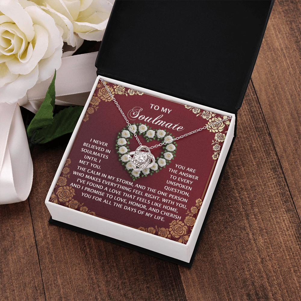 To My Soulmate Necklace, Valentine Gift For My Wife, Valentine Gifts For Her Romantic, Valentine Gifts For Husbands From Wife, Valentine For Her Gift