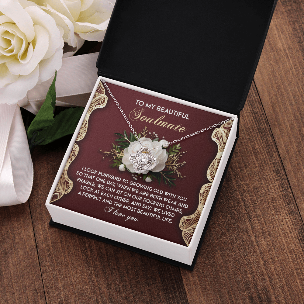 To My Beautiful Soulmate Necklace, Best Valentine Gift For Wife, Valentine For Her Gift, Soulmate Necklace For Women, Valentine's Day Gifts For Women