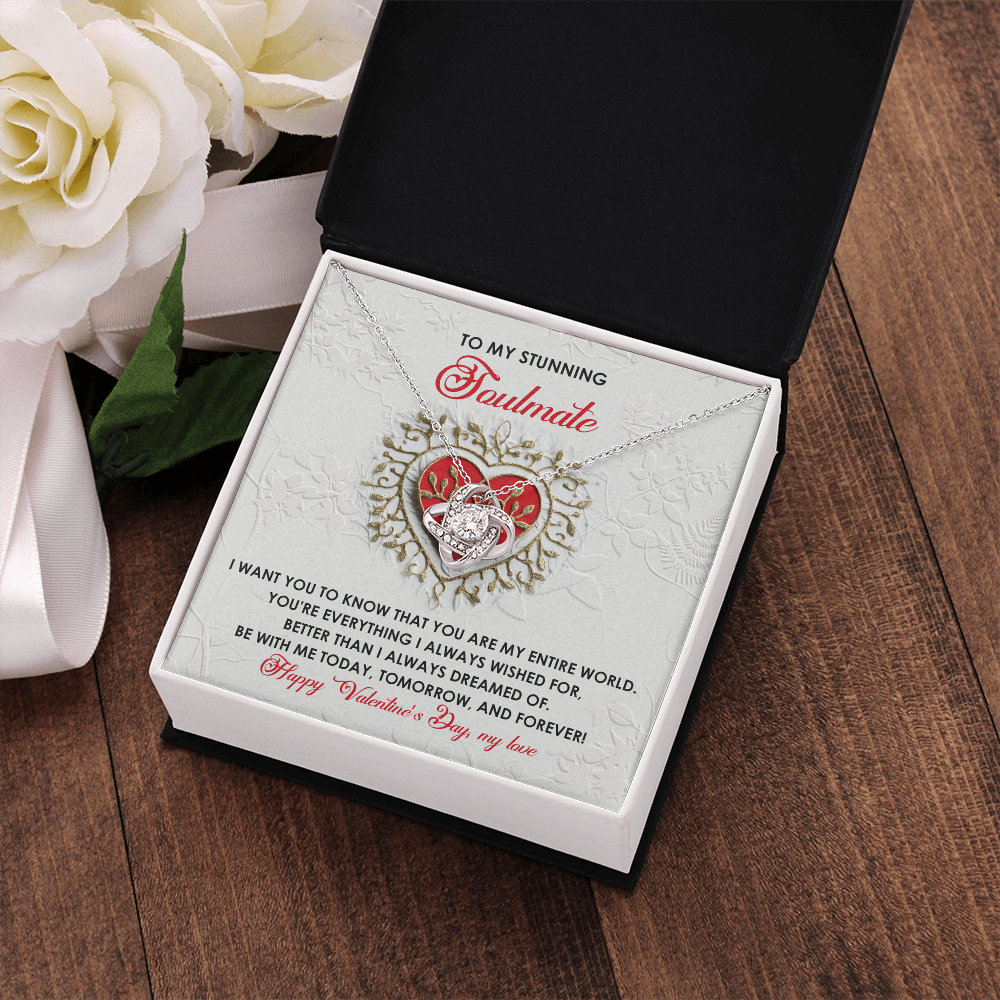 To My Stunning Soulmate Necklace, Girlfriend Birthday Gifts For Her, Valentine Gift For My Wife, Valentine Gifts For Her Romantic