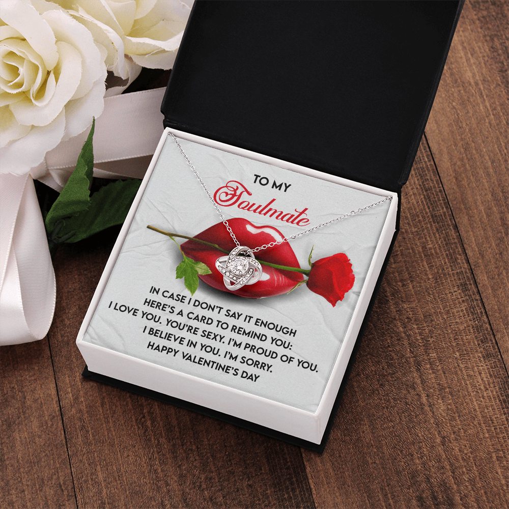 To My Soulmate Necklace, Valentine's For Her, Valentine's Day Gift, Valentine's Day Gift Wife, Valentine Jewelry For Women