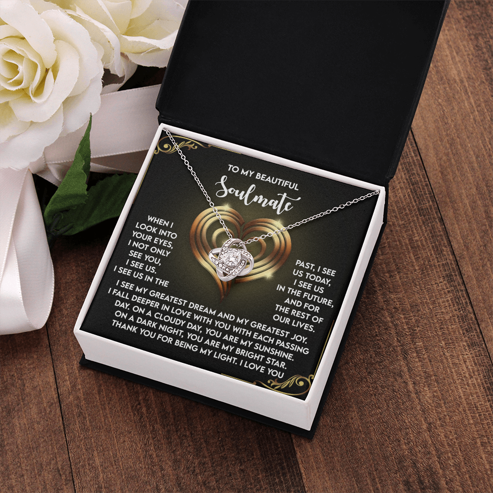 To My Beautiful Soulmate Necklace, Valentine Gifts For Women, Valentine's Day Gift Wife, Valentine Birthday Gifts, Valentine Gift For Wife