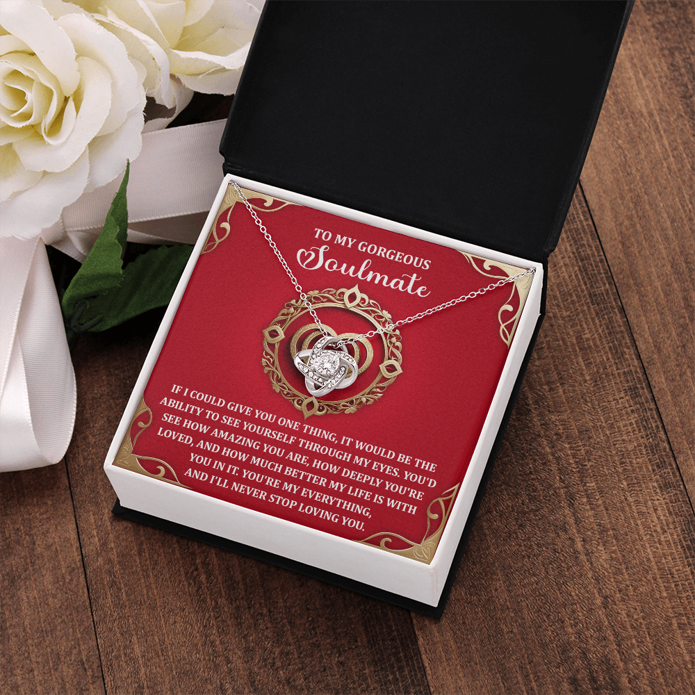 To My Gorgeous Soulmate Necklace, Special Gift For Girlfriend, Valentine's Day For Her, Girlfriend Gifts For Women, My Gorgeous Girlfriend Necklace