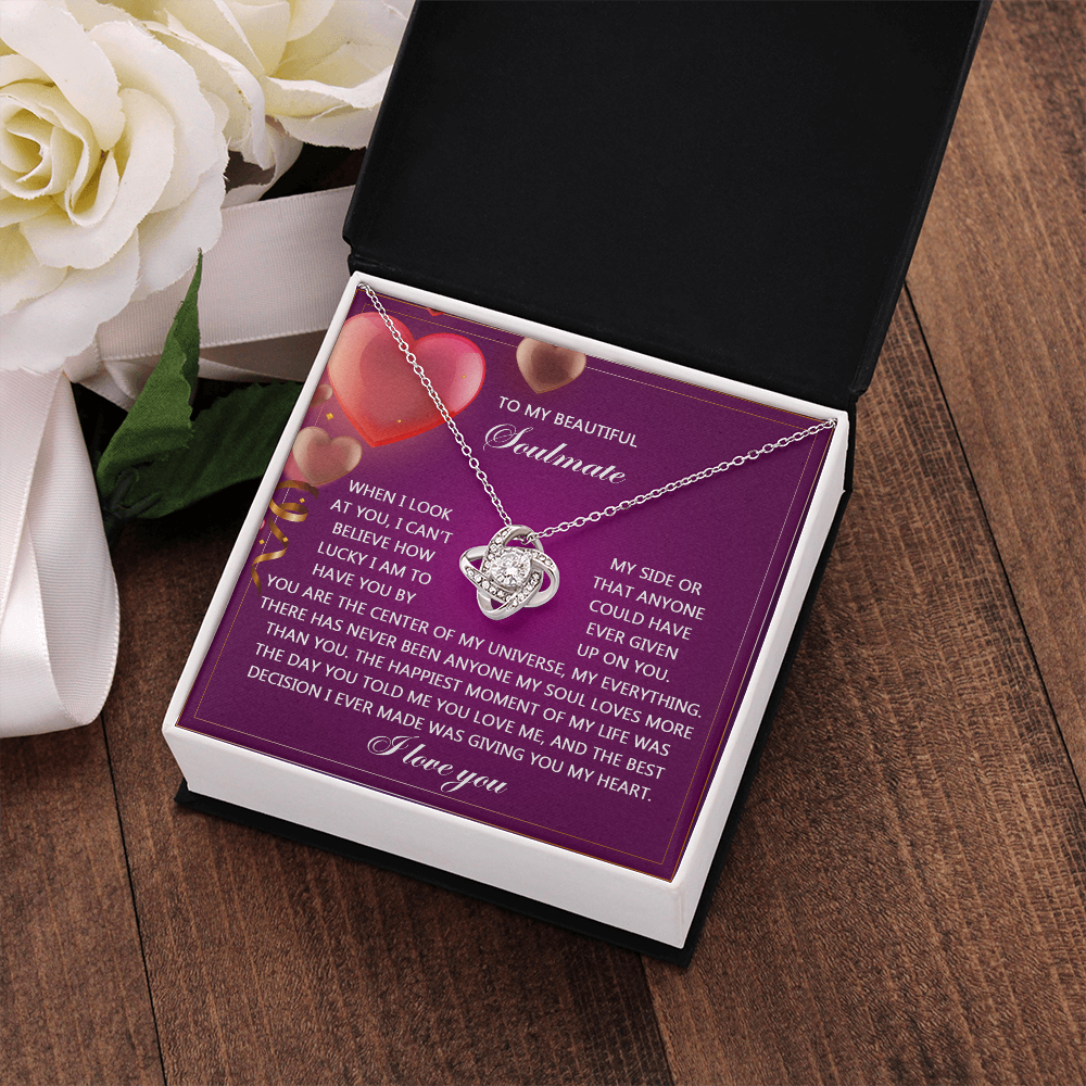 To My Beautiful Soulmate Necklace, Best Valentine Gifts For Wife, To My Wife Valentine's Day Gift, Valentine Birthday Gifts, Gifts For Soulmate
