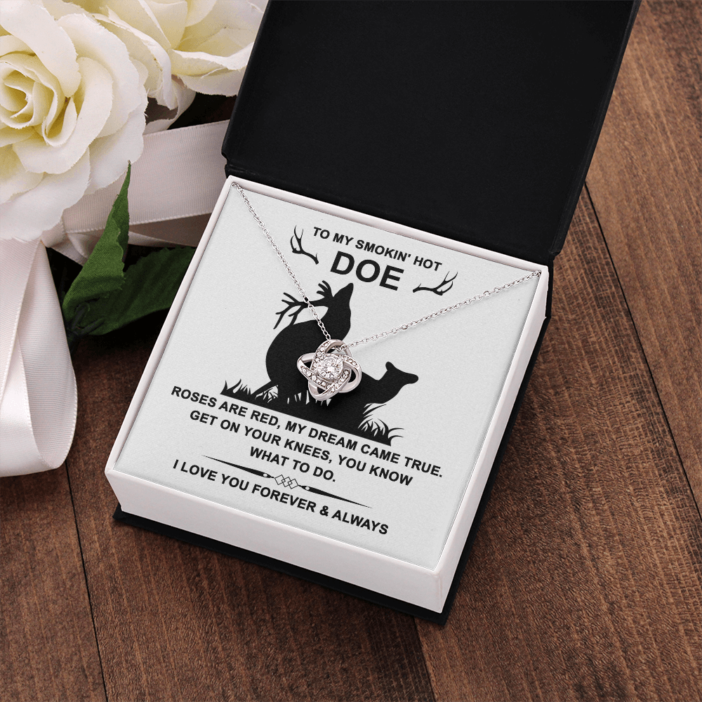 To My Smokin' Hot Doe Necklace, My Soulmate Necklace For Her, To My Wife Valentine's Day Gift, San Valentine Gift For Her, Soulmate Gifts For Her