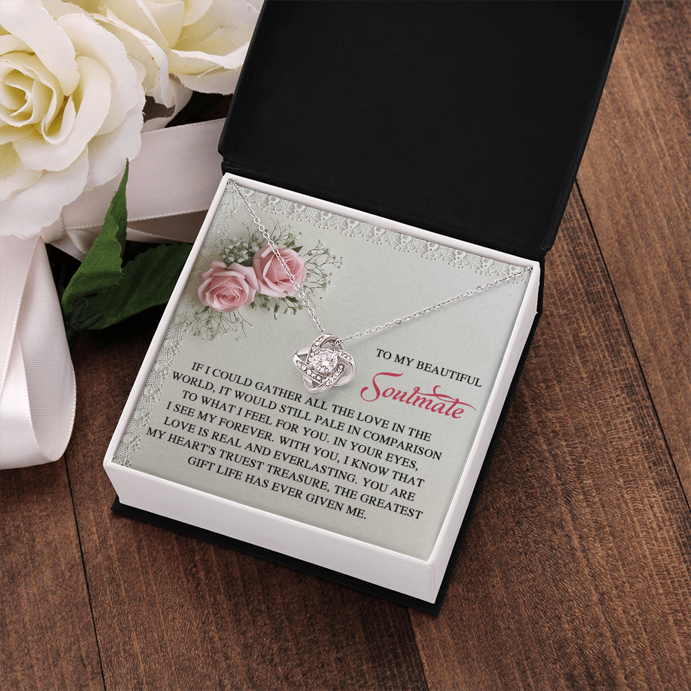 To My Beautiful Soulmate Necklace, My Soulmate Gifts For Her, Valentine's Gifts For Women, Valentine's Gifts For Wife, Valentine Gift For My Wife