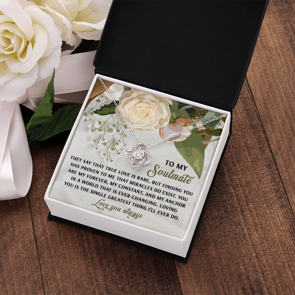 To My Soulmate Necklace, Best Presents For Girlfriend, Valentine Gifts For Wife, Mother's Day Gift For My Girlfriend, Best Gifts For My Girlfriend