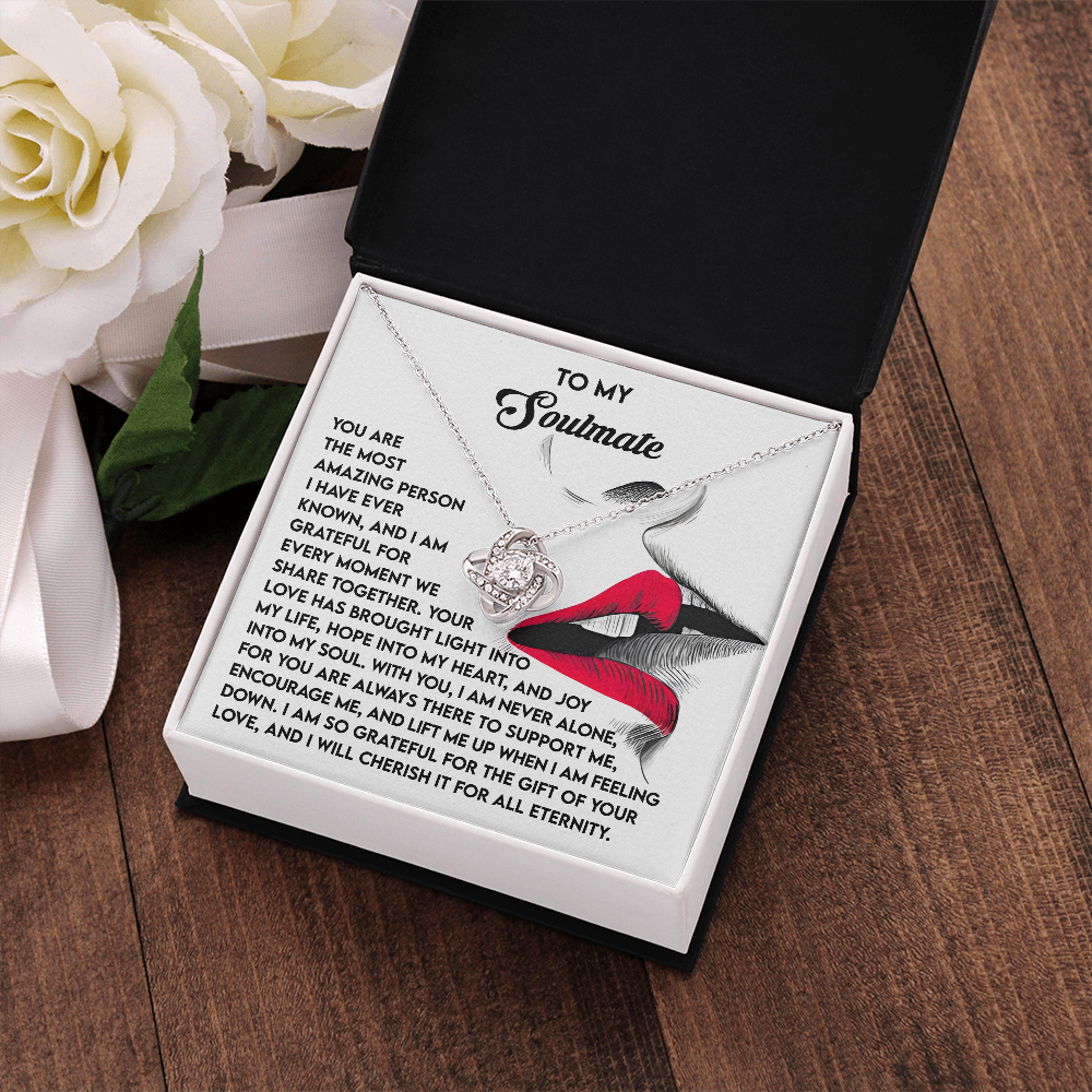 To My Soulmate Necklace, Valentine's Necklace For Her, Valentine Gifts For Husbands From Wife, Gifts For Soulmate, Valentine's Day Gifts For Women